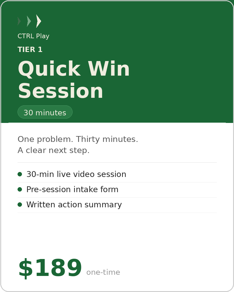 Quick Win Session